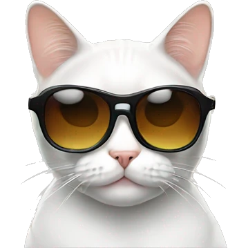 Cat with sunglasses emoji