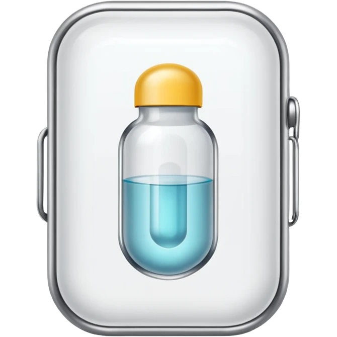 medicine capsule in case in nutral colors emoji