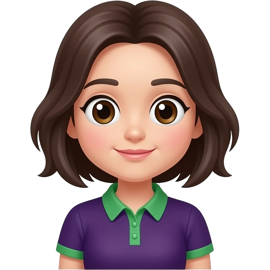 Emoji-style illustration inspired by Felix Lee.
Cute cool look, anime/K-pop style.
Wearing dark purple (#742948) with green (#D8FFA1).
Big eyes, soft shading, simple background, sticker emoji look. emoji