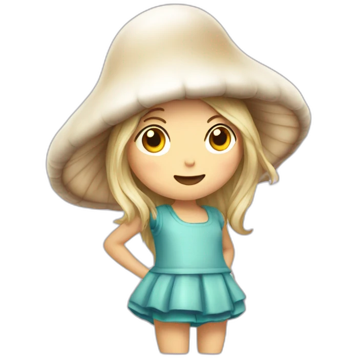 Fille champignon emoji