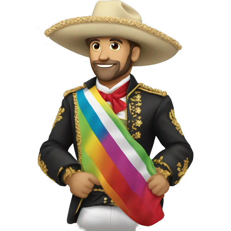 Torero con bandera lgbt emoji