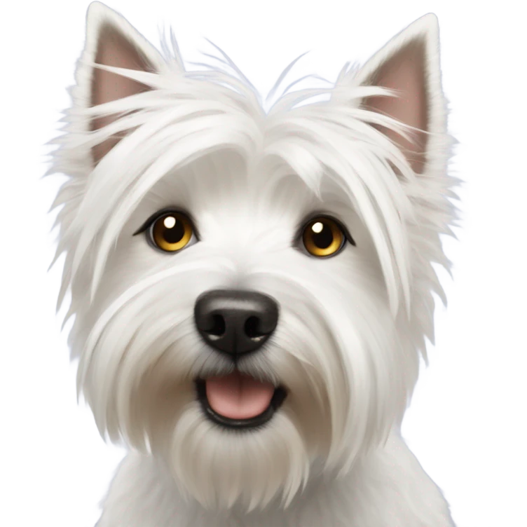 westie with bed hair emoji