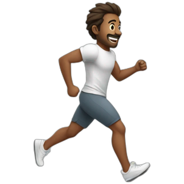 Running from the side in casual attire emoji