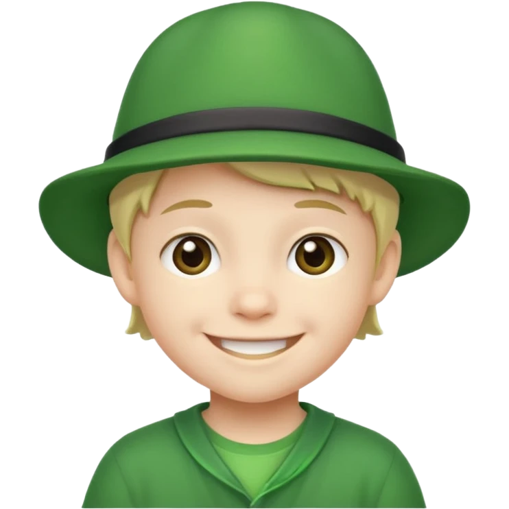 kid Character with Green Hats emoji