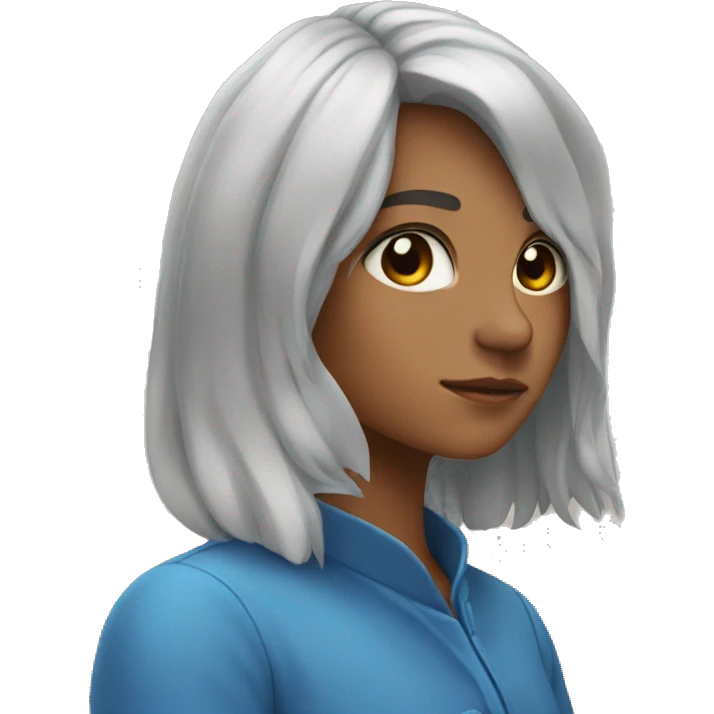 Flor azul emoji
