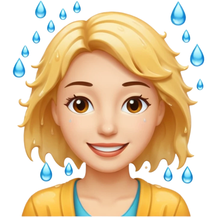 Woman splashed emoji