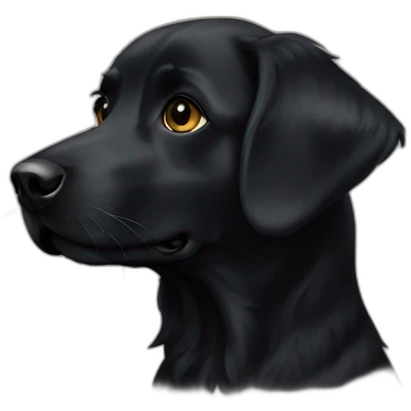 Little black retriever emoji