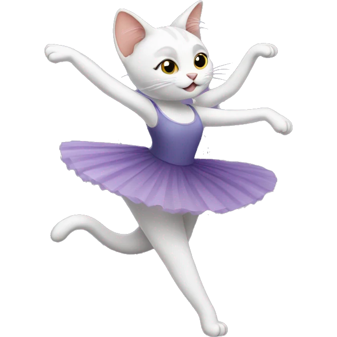 Cat dancing ballet emoji