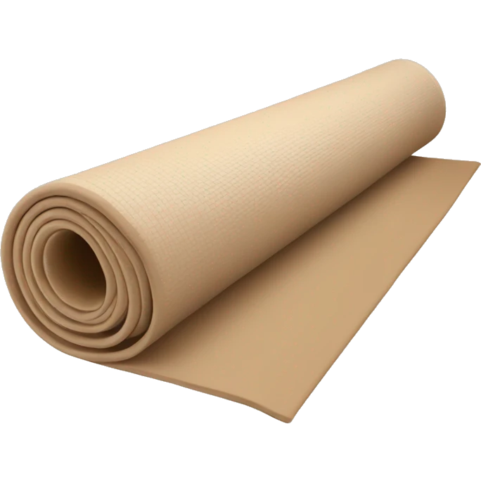 beige half rolled out yoga mat emoji