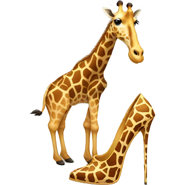 Giraffe in high heels emoji
