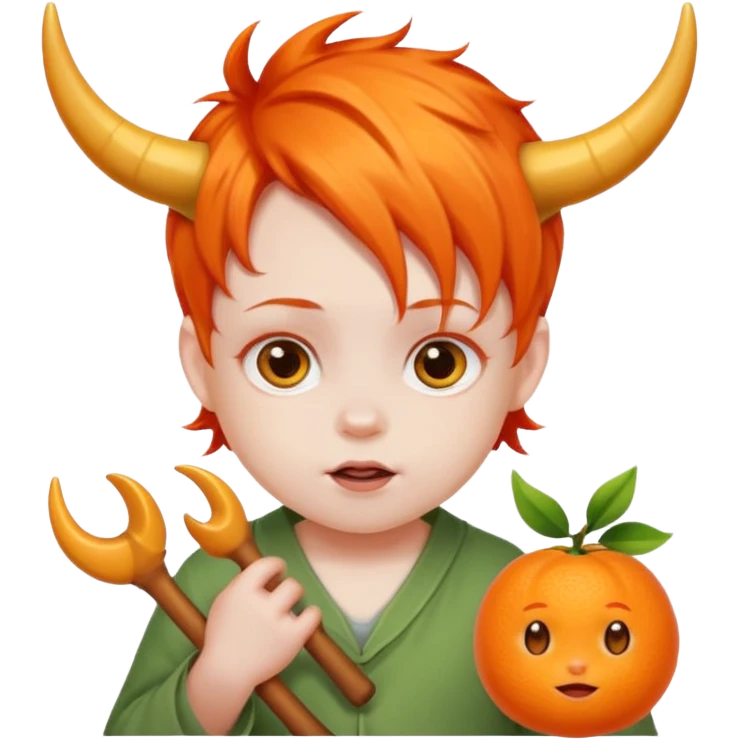 babies with horns and orange hair emoji