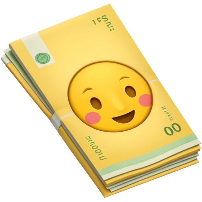 yellow single money paper emoji