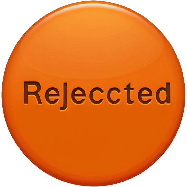 draws a circle around the word "rejected" emoji