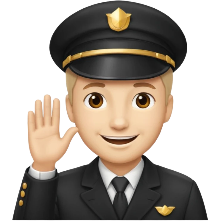 Conductor with cap,Train Crew. emoji