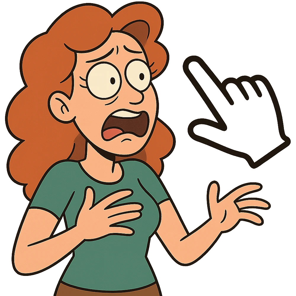 flat toon style finger cursor emoji