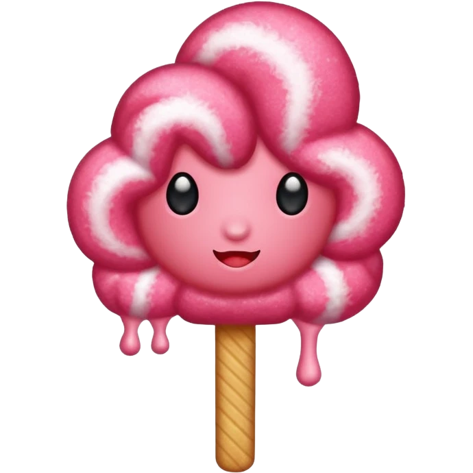 red glitter cotton candy emoji