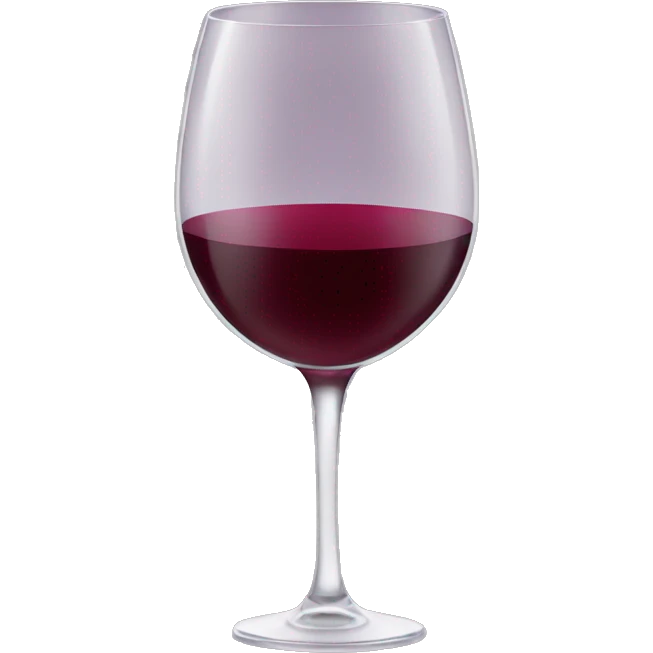 Bordeaux wine in a wine glass emoji