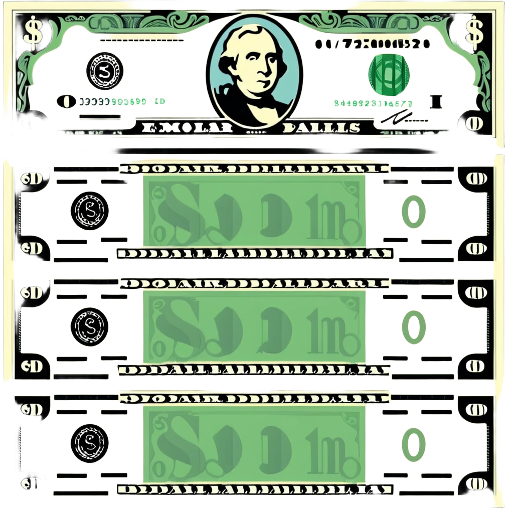 three dollar bills emoji