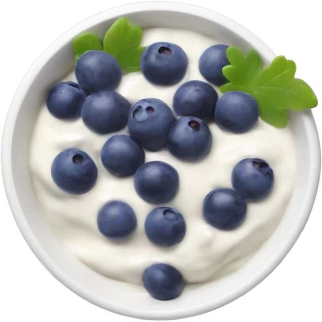 yoghurt bowl with grapes and blueberries emoji