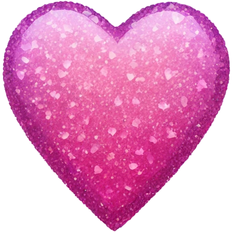 Pink ombre crystal heart with glitter  emoji