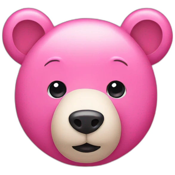 Pink bear emoji