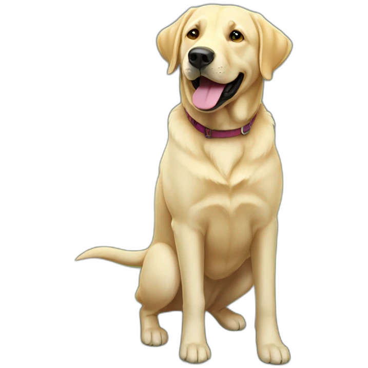 happy golden lab full body emoji