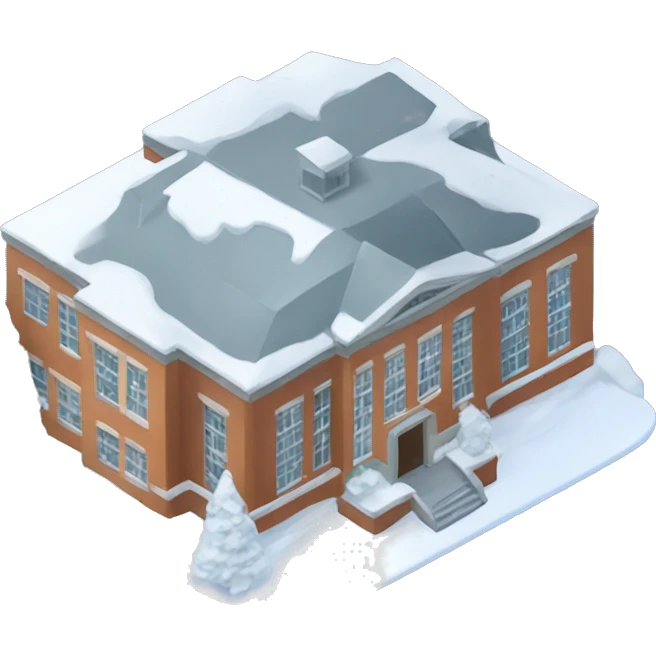 School in winter emoji