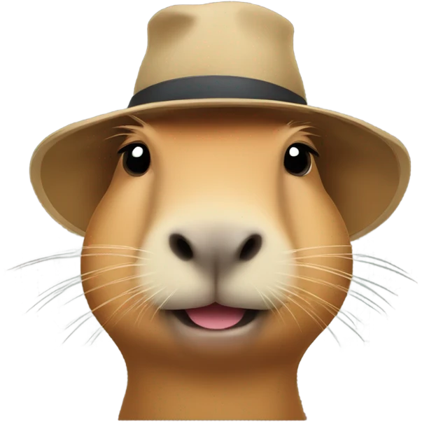 Capybara with hat emoji
