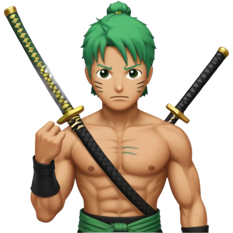 Has a zoro de one piece  emoji