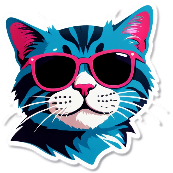 Cat with sunglasses emoji