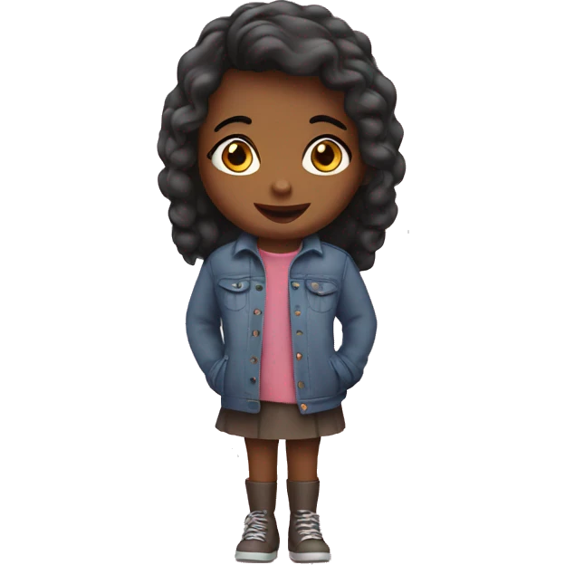 A girl in love emoji