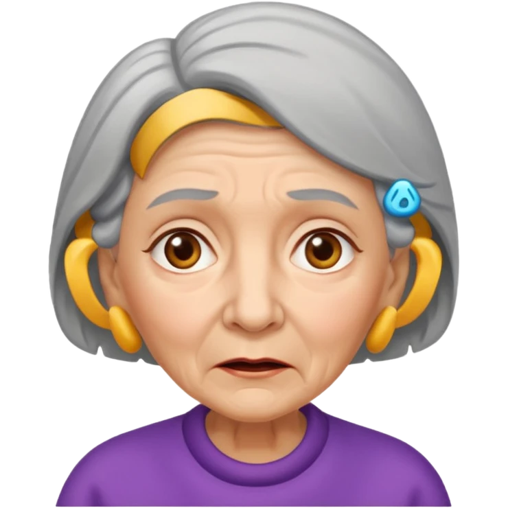  abuela con confundida emoji