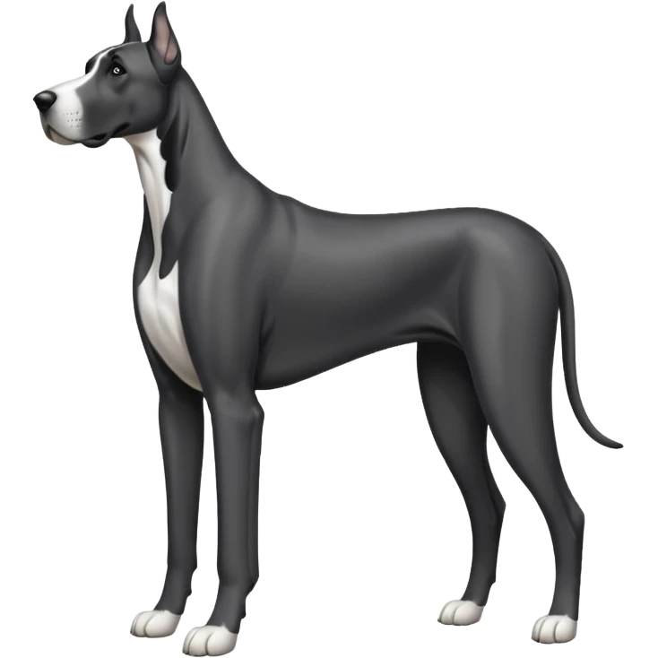 great dane black and white emoji