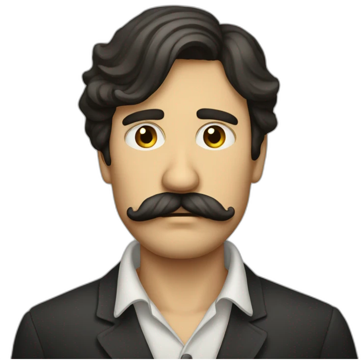 hombre bigote triste emoji
