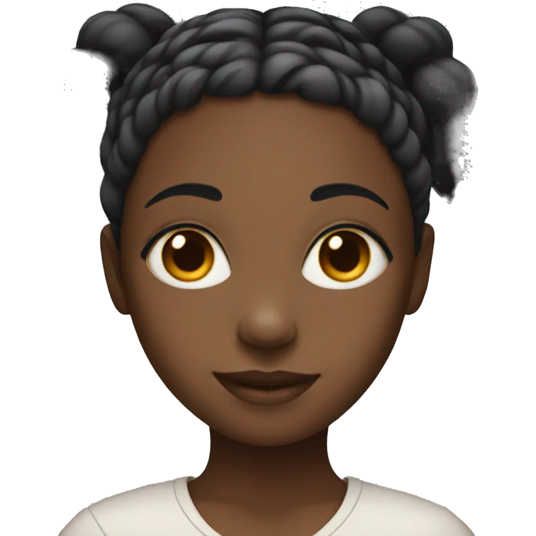 black girl with braids emoji