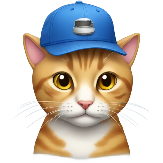 Cat wearing cap emoji