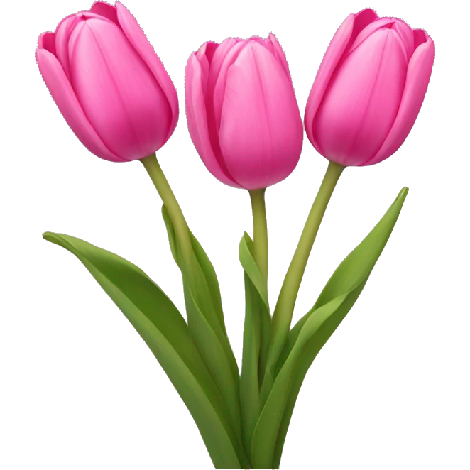 Pink tulips  emoji