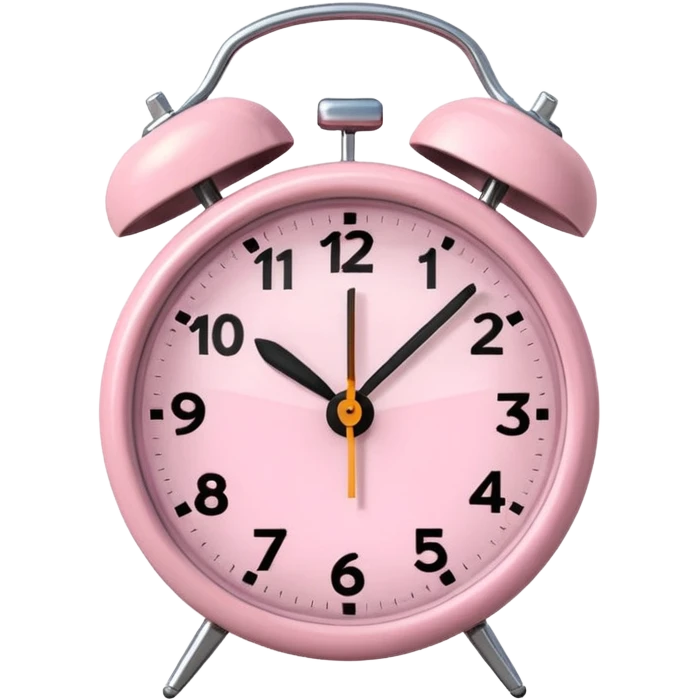 Please make me an alarm clock digital that will show six o'clock in the morning and make it in the style of ios 18.1 and aesthetic and the color is light pink  emoji