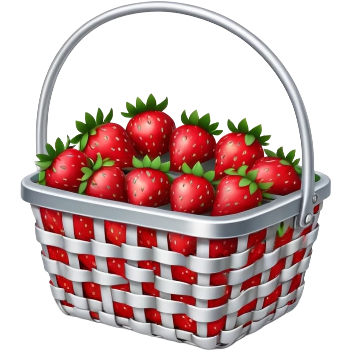 Strawberry basket made of aluminum  emoji