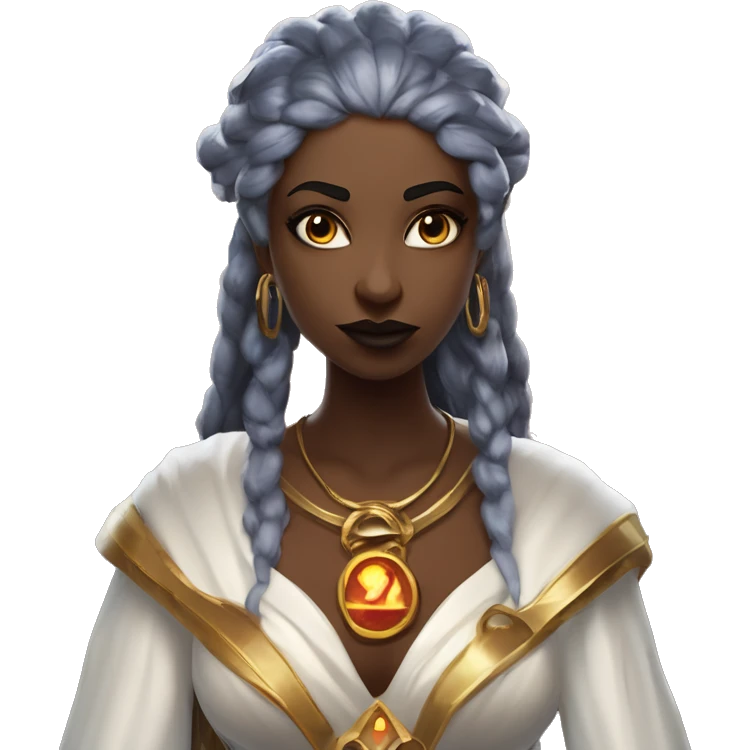 "Technomancy is the use of magic or mystical powers to control and manipulate technology” + "It's kind of like cyberpunk magic or how in some games, characters hack into systems using magic." 🖥️⚡🧙‍♂️ Make a ancient vampire technomancy goddess emoji
