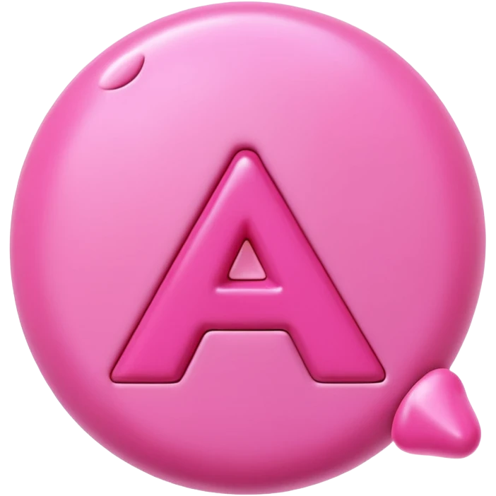 cute pink letter A emoji  emoji