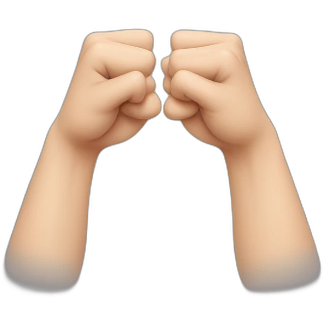 curved hand with fingers forming a fist, while the thumb and pinky finger are extended and touching each other, creating a heart shape emoji