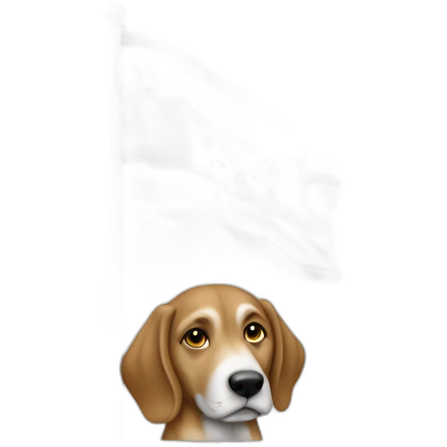 Chien qui brandit le drapeau d’israel  emoji