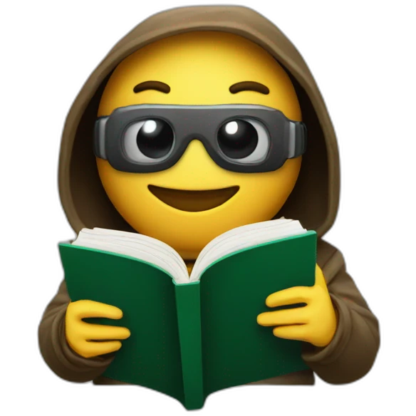 hacker reading book emoji