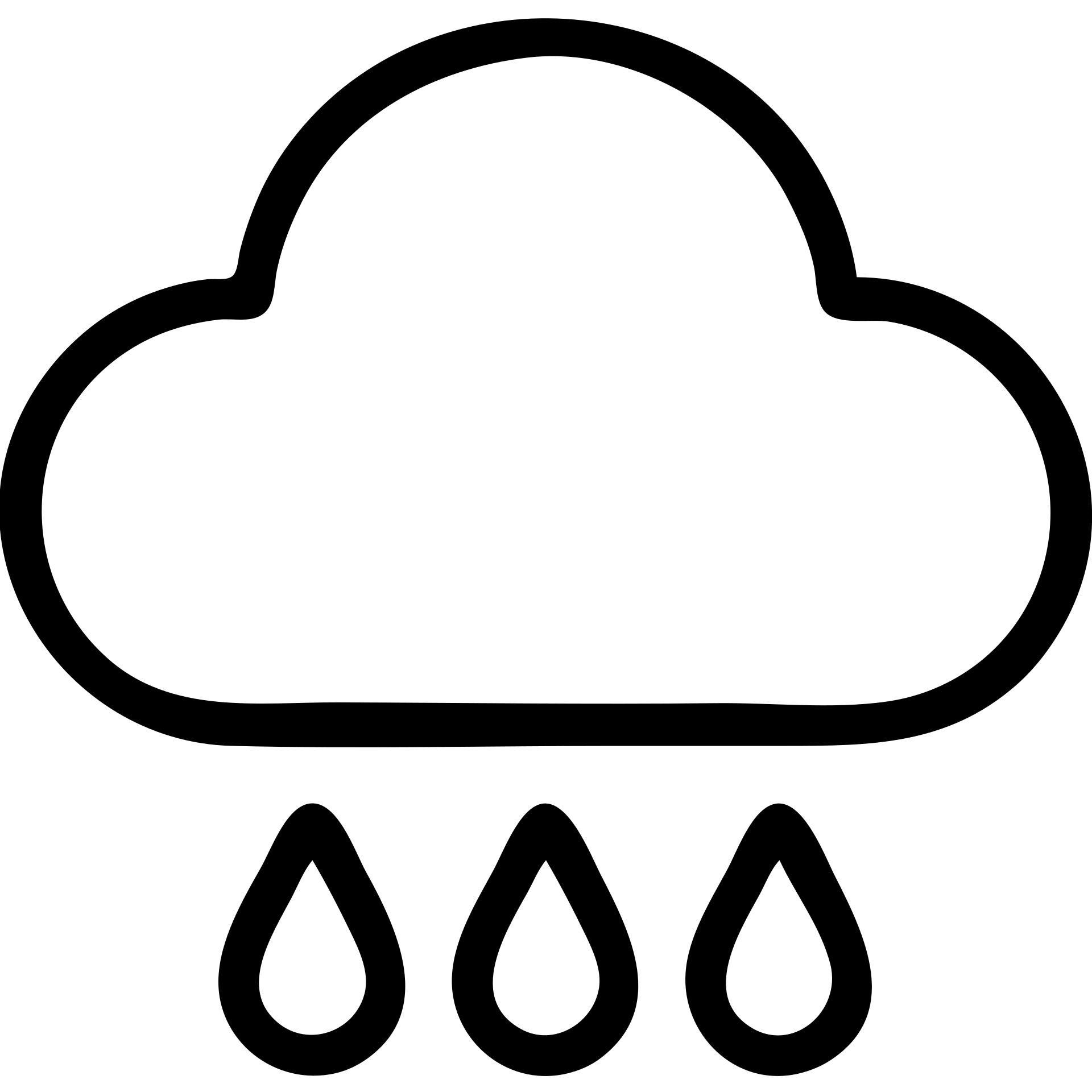 outlined rain icon, no fill emoji