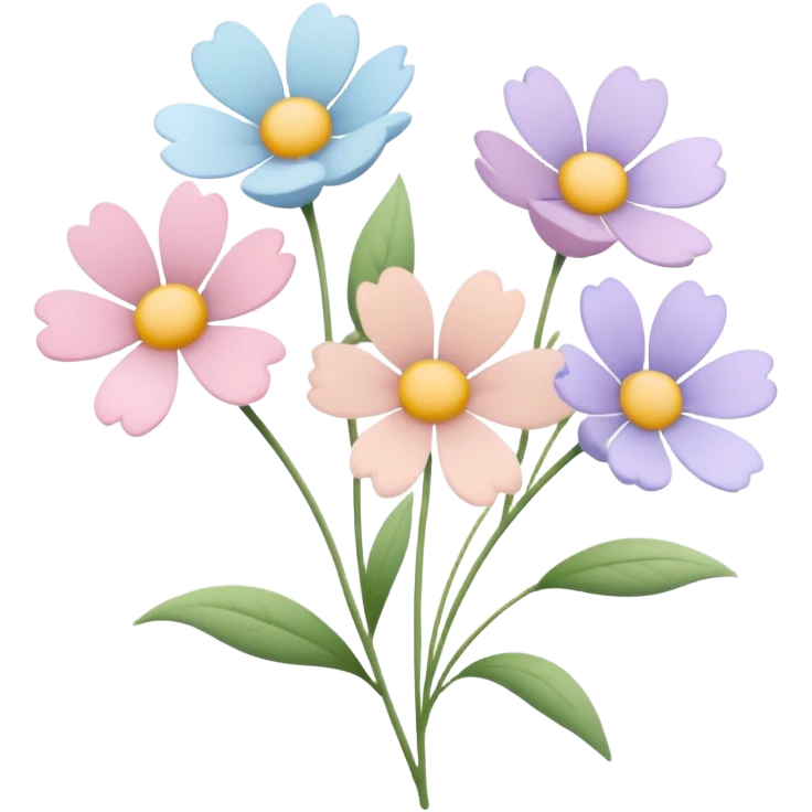🌸 Small pastel flowers for calm emoji
