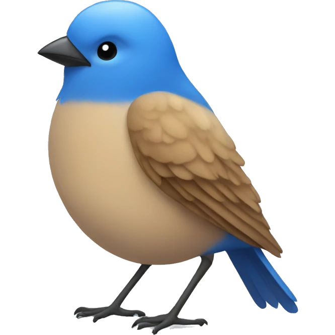 Blue bird emoji
