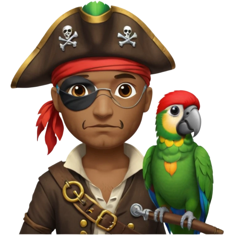 pirate and parrot emoji