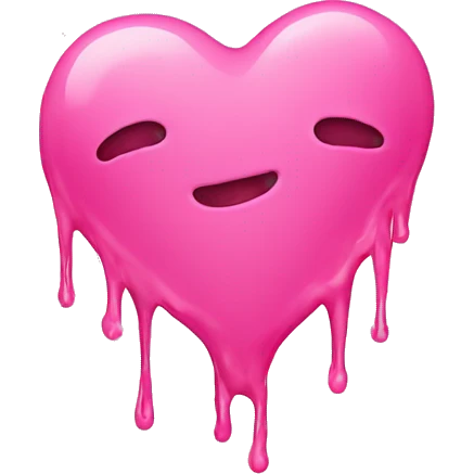A pink melting heart   emoji