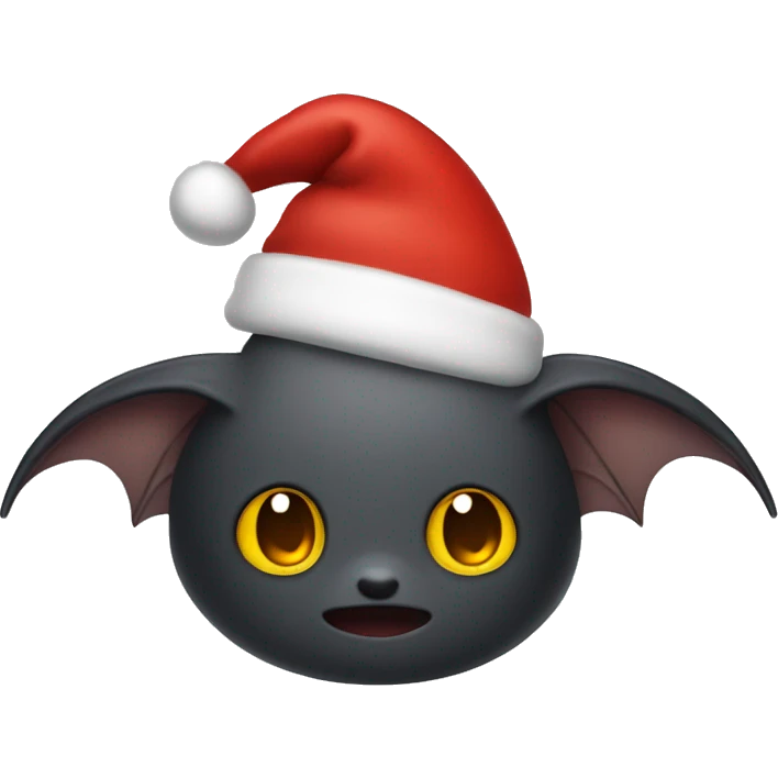 Bat with santa hat emoji
